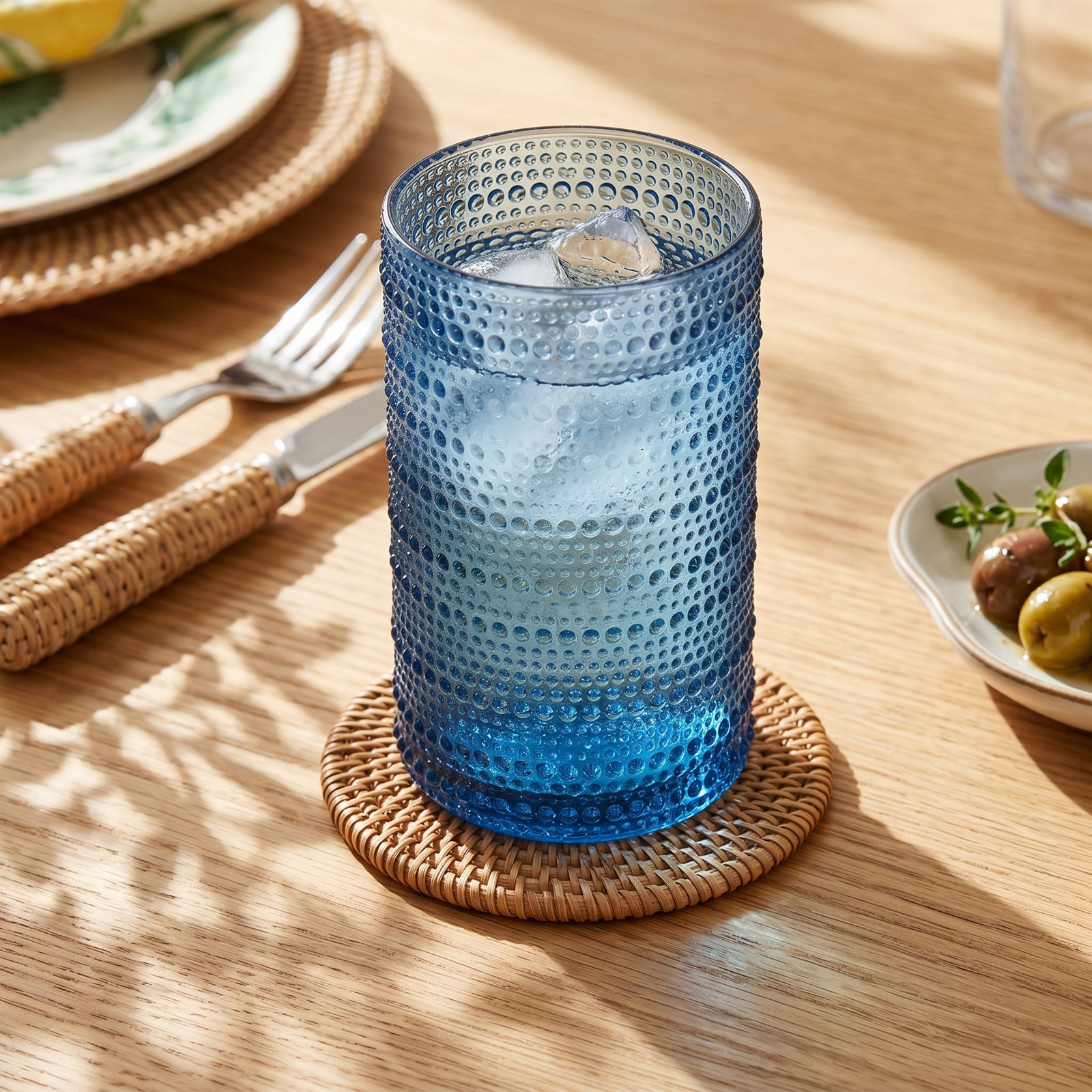 Jupiter Drinking Glass, Cornflower, 13 oz.