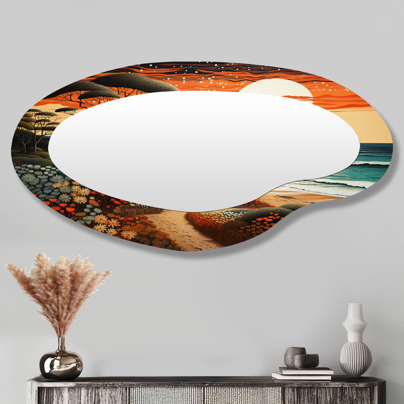 Miroir mural asymétrique nautique majestueux