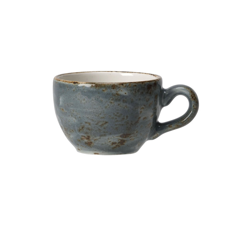 Tasse basse bleu artisanal, Bleu/brun, 3