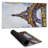 Abstract paint splash eiffel tower - 15.75"x31.50" Desk mat