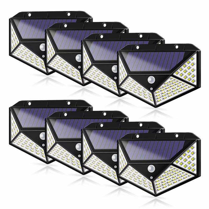 Solar Powered Motion Sensor Wall Lights Pack 108LED Outdoor Security Lights for Garage Corridor