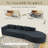 134''Modern Curved Upholstered Sofa-1246893110
