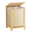 Double Laundry Hamper With Lid, 120L Bamboo Laundry Basket With Removable Liner Bag, 2-Section Clothes Divider Laundry Sorter For Laundry Room, Bathroom, Bedroom-73848002-73848001
