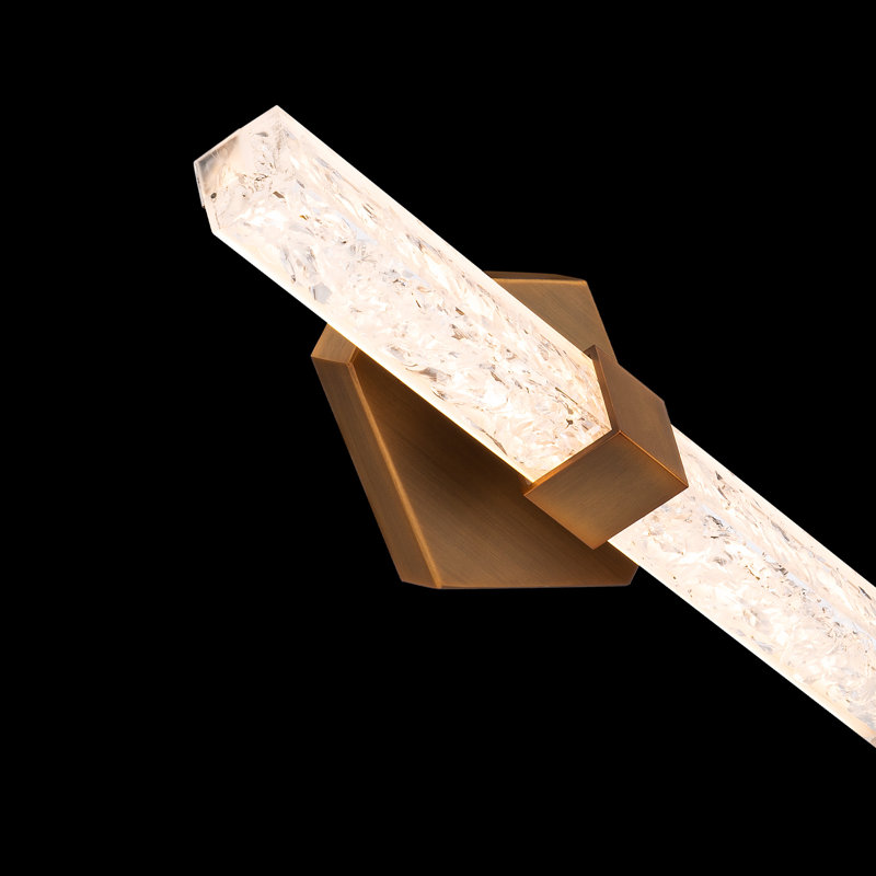 Regal 1-Light Dimmable LED Vanity Light, Aged Brass