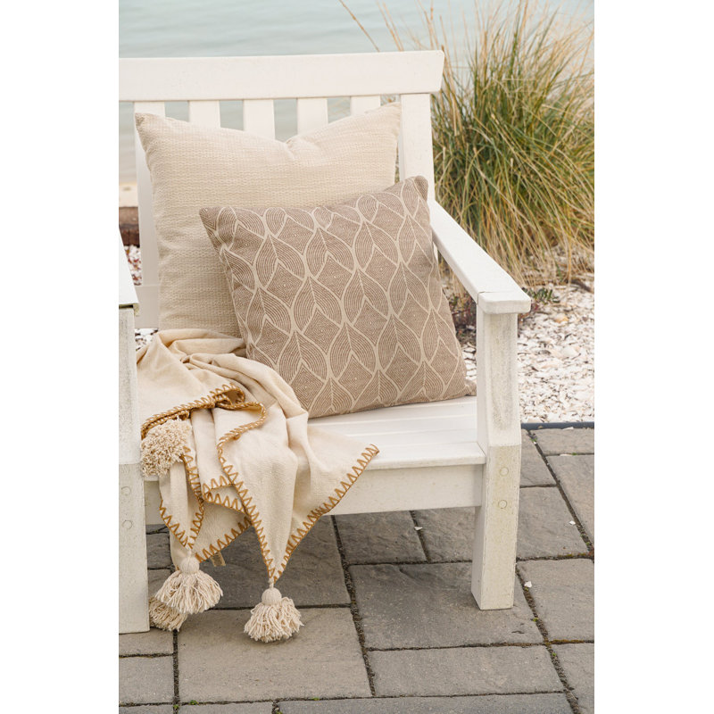 Indoor/Outdoor Pillow Cover & Insert, 20" x 20", Beige