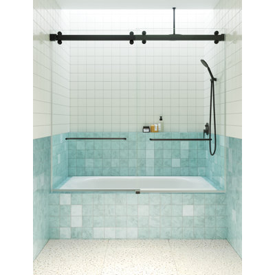 Porte de baignoire coulissante sans cadre 60 po x 66 po Polaris