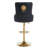Set of 4 Swivel Upholstered Adjustable Height Counter Stool With Metal Frame-118609589
