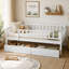 Lit de jour simple en bois avec deux tiroirs-460892763