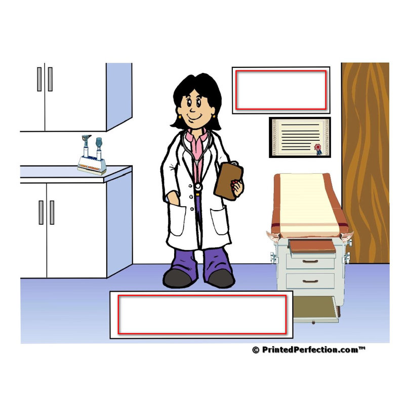 Personalized Doctor - Ensemble de 4 sous-verres féminins, Oui