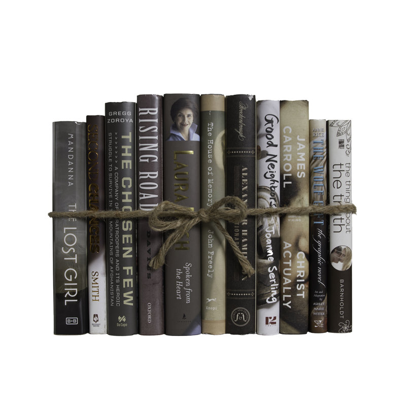Decorative Books - Cappuccino Dust Jacket Book Bundle - 1 Foot of Brown Books