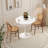 Modern Octagonal Coffee Table with MDF Table Top,Metal Base, for Dining Room, Kitchen, Living Room-1228256951-1223713189