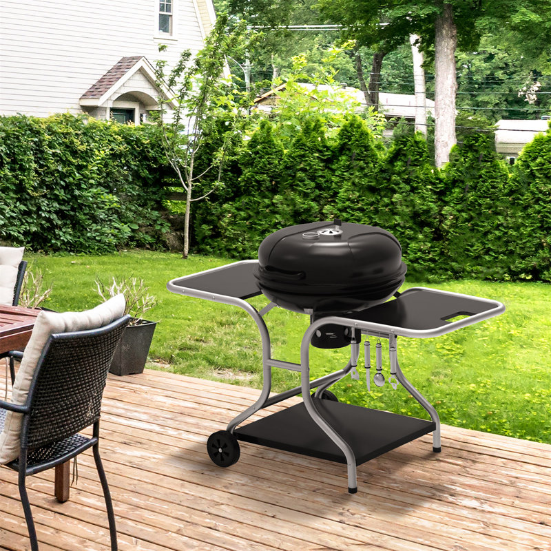 Dakota Fields Auraya 126cm W Kettle Charcoal Grill