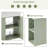 21.6 inch Modern Floating Bathroom Vanity with Ceramic Basin - Perfect for Small Bathrooms, Left side storage-1075678844