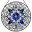Panneau de vitrail floral 12 "H 12"-824977792