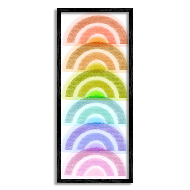 «Stack Of Rainbows Kids», art audacieux sur plaque par Daphne Polselli, H 24 po x l 10 po x P 1,5 po