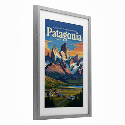 «Patagonia Valley Landscape», reproduction encadrée sous verre, design par Andreas Magnusson