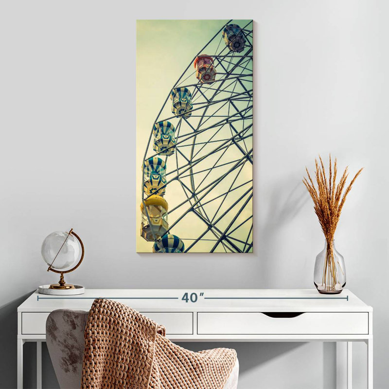 Grande roue rétro, H 30 po x l 15 po