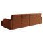 Canapé modulaire de rangement modulaire avec repose-pieds, dossier réglable haut-bas, canapé convertible en faux cuir ciré à l'huile, ensemble de salon à combinaison libre pour appartement-129170341