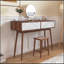 Table d'entrée avec 2 tiroirs à panneaux sculptés, console avec espace de rangement et pieds en bois, table de canapé derrière le canapé pour le couloir, salon, couleur naturelle-118038430