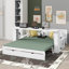 Grand lit de jour avec bureau amovible - Comprend des tiroirs de rangement et une table d'appoint hydraulique-1021860825-1021860827