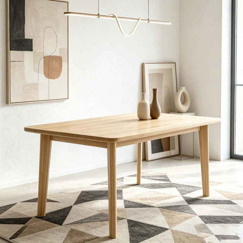 Rustic Farmhouse DiningTable, Natural