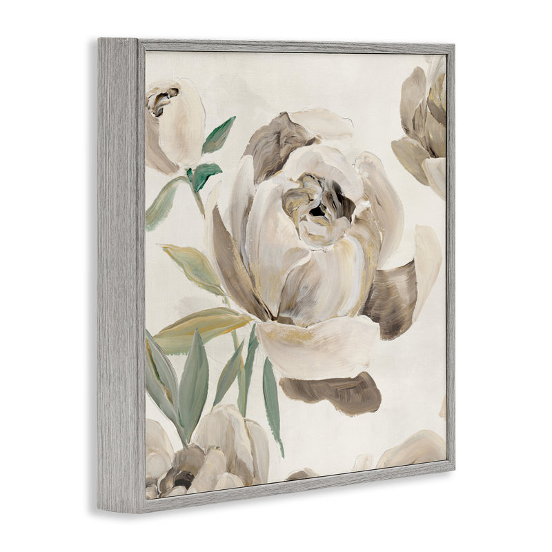 Pivoines lustrées arrondies, estampe numérique, conception par Aria K., H 12 po x l 12 po, Estampe numérique Farmhouse