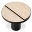 Side Table Excelsior Bronze Finish Travertine - Base
