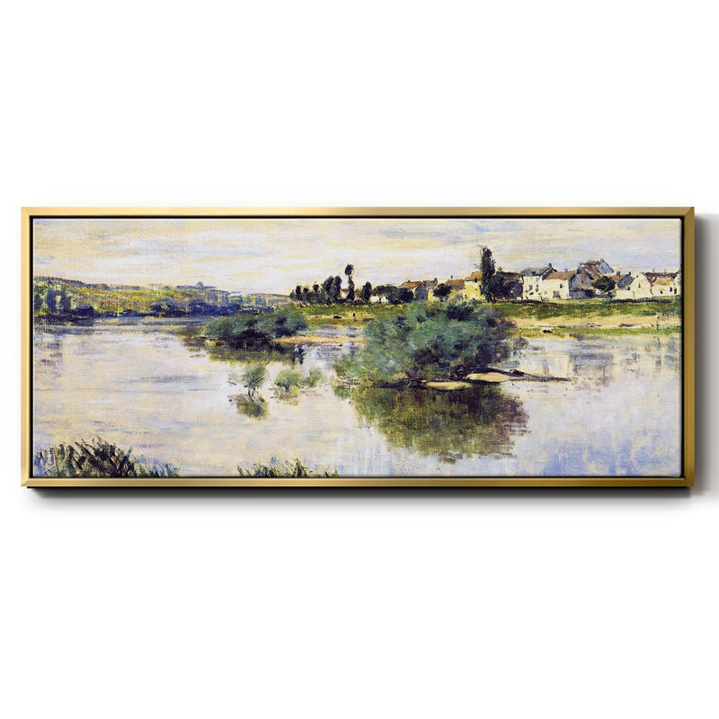 The Seine at Lavacourt, 1878- Framed Canvas, 20" H x 50" W