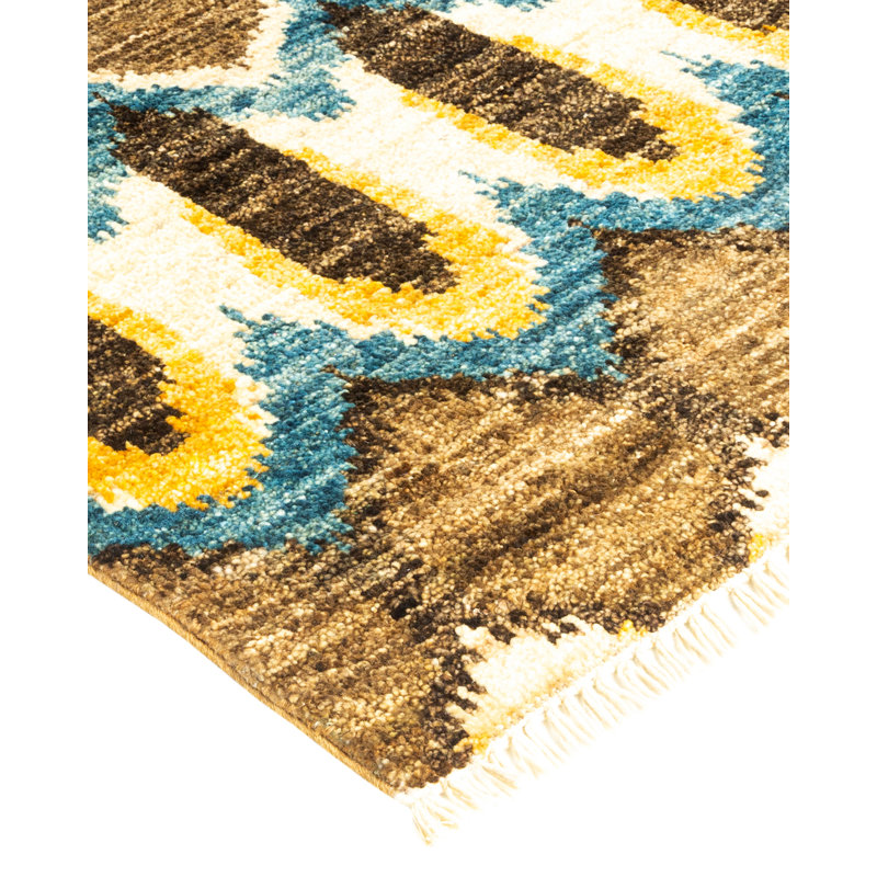 Contemporary One-of-a-Kind 6' 0" X 9' 1" Hand Knotted Area Rug