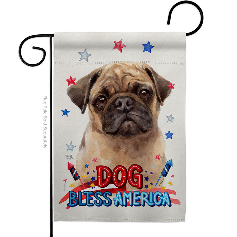 Drapeau de jardin en polyester 2 côtés 18,5 x 13 po