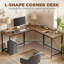 L-Shaped Steel Computer Desk