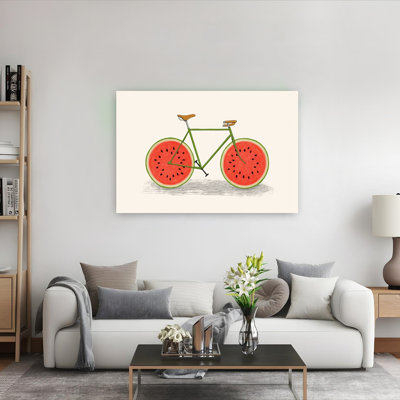 Watermelon, impression d'art mural contemporain bicyclette