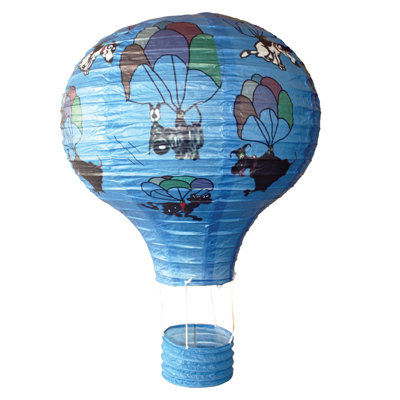 40cm H Paper Novelty Pendant Shade ( Clip On ) in Blue
