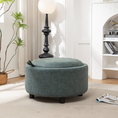 Savinien Upholstered Round Storage Ottoman
