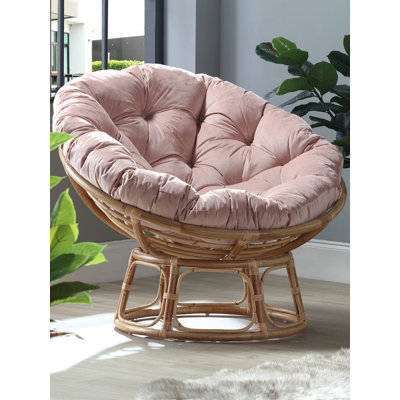 Aniylah Chair In Natural rattan wicker with white