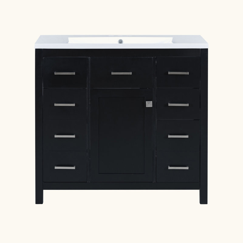 Meuble-lavabo moderne avec espace de rangement multifonctionnel