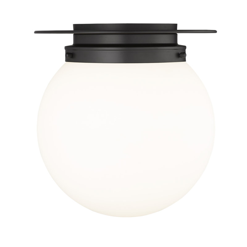 Plafonnier encastré en verre Torres, Laiton héritage, H 14 po x l 13 po x P 13 po
