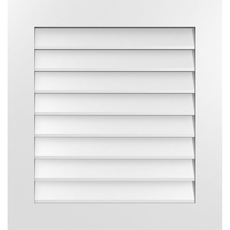 Vent à pignon rectangulaire en uréthane non-fonctionnel, H 30 po x l 28 po x P 1 po