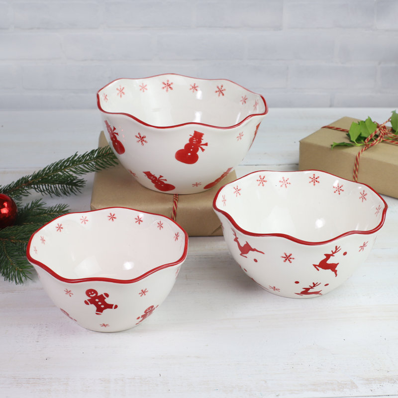 Winterfest 3 Piece Candy Bowl Set