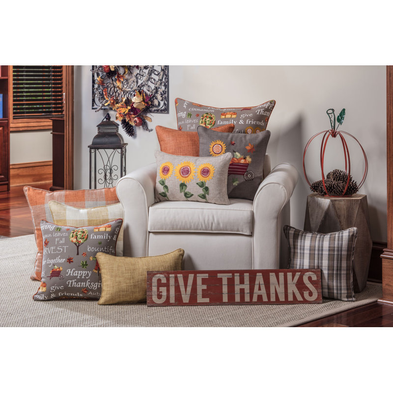  Coussin lombaire brodé Sunflower Delight