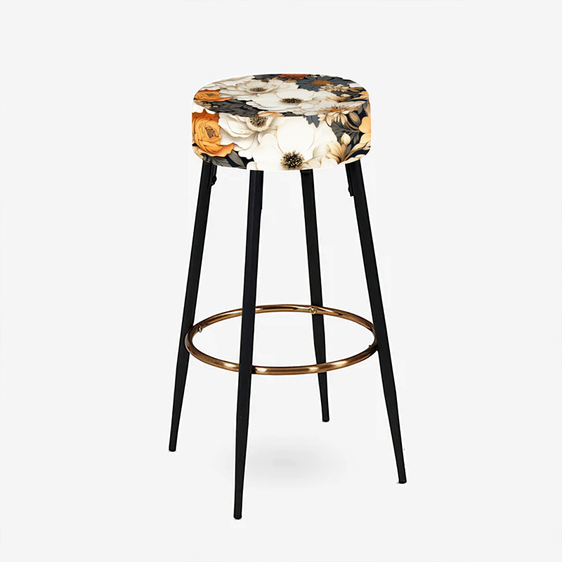 Vivid Poppy Dreams - Ensemble de 2 tabourets floraux