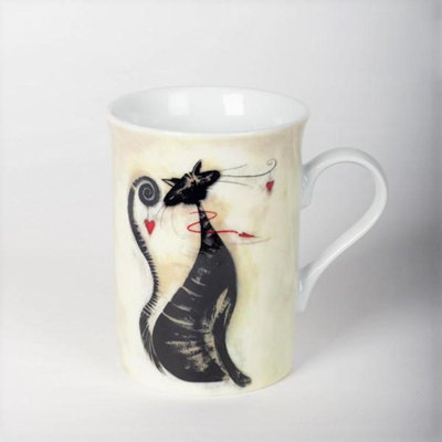 Tasse en porcelaine, chat