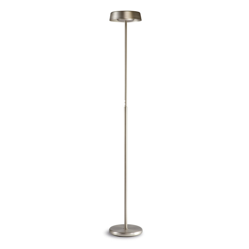 Lampe sur pied 70,86 po Barefield, Nickel satiné