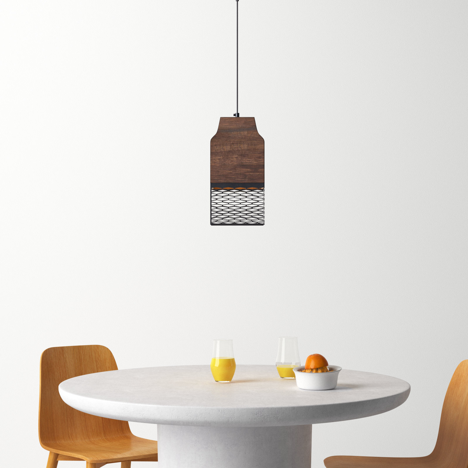 Drago 1 - Light Geometric Rectangle Pendant