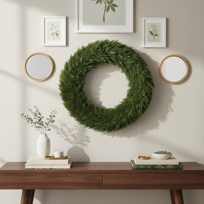 Evergreen 24" Handcrafted Preserved Real Cypress Wreath