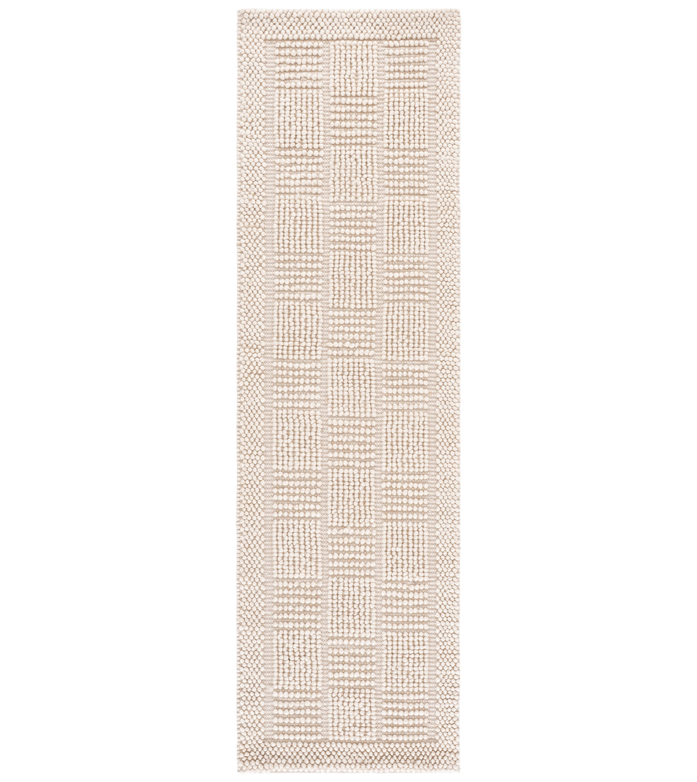 Natura Hand Woven Wool; Cotton; Recycled P.E.T Solid Color Indoor Rug, Runner 2'3" x 8'