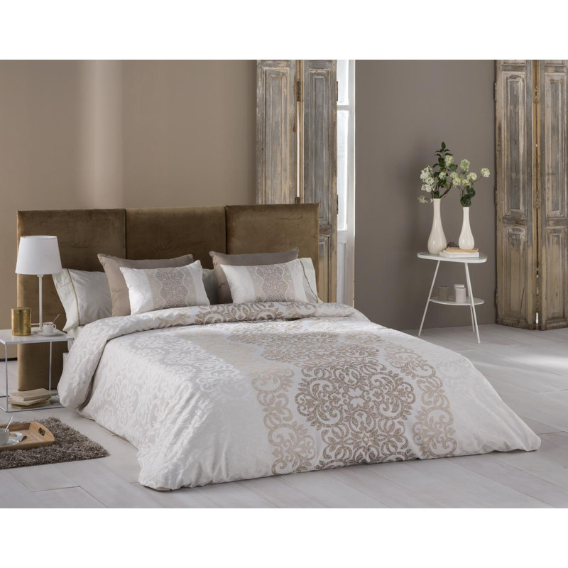 Milania Polyester Ikat Duvet Cover, Mauve