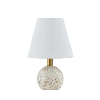 Alma 10.5" Mini Lamp with Linen Shade, Beige