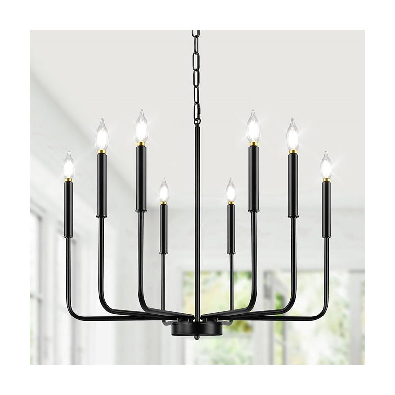 Lustres de style campagnard moderne à six lumières, 6