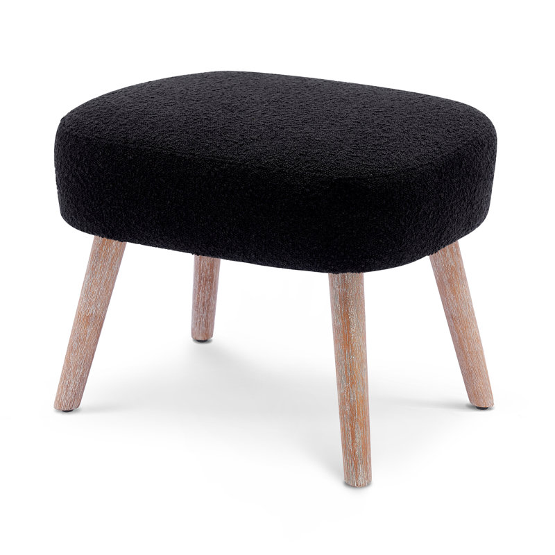 Upholstered Ottoman, Black